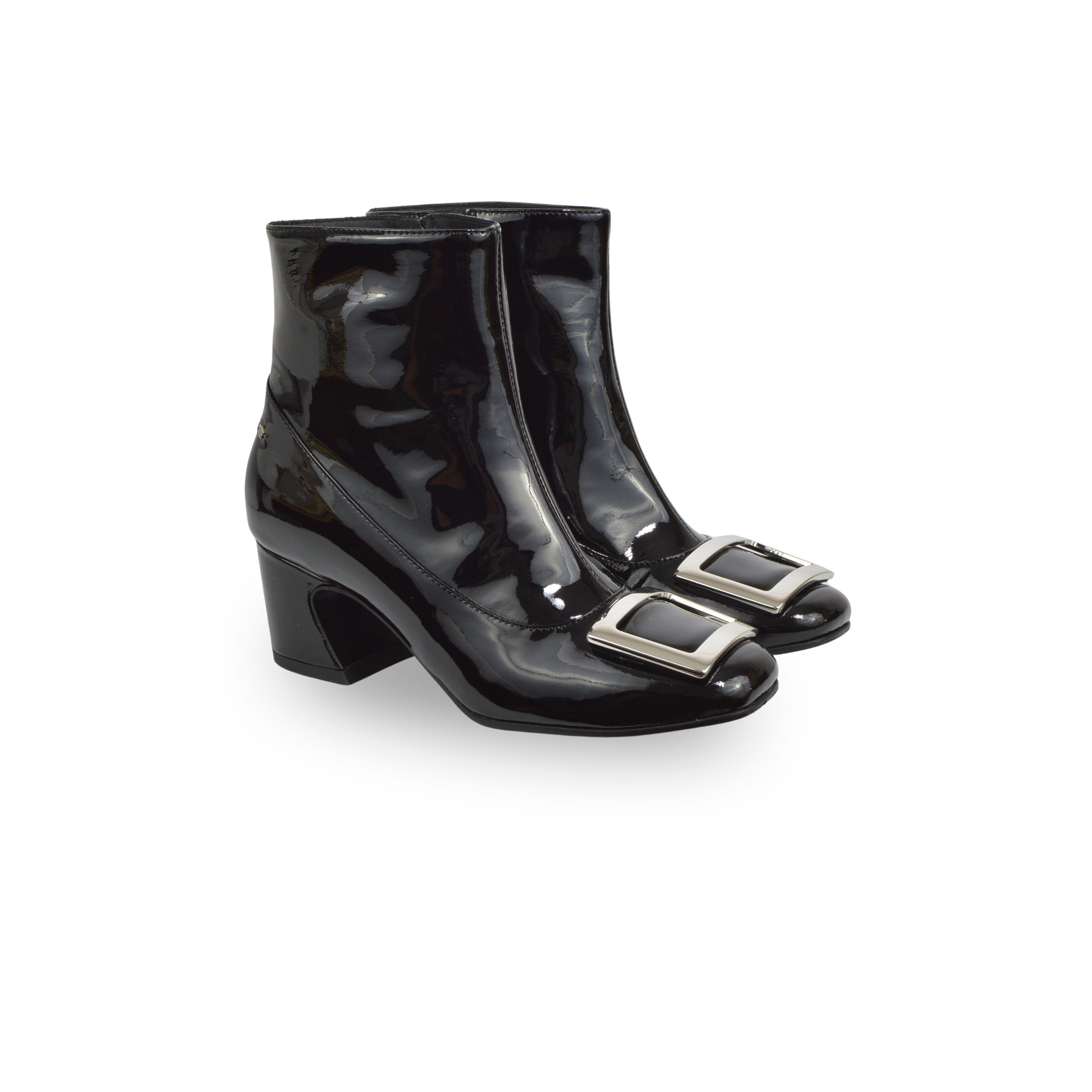 Členkové čižmy vernice nero – Obrázok 3