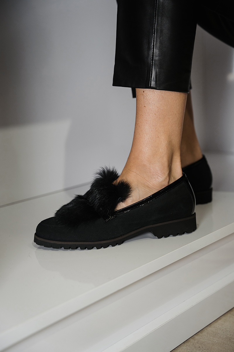 Zateplené topánky nero antilope vernice-lapin nero