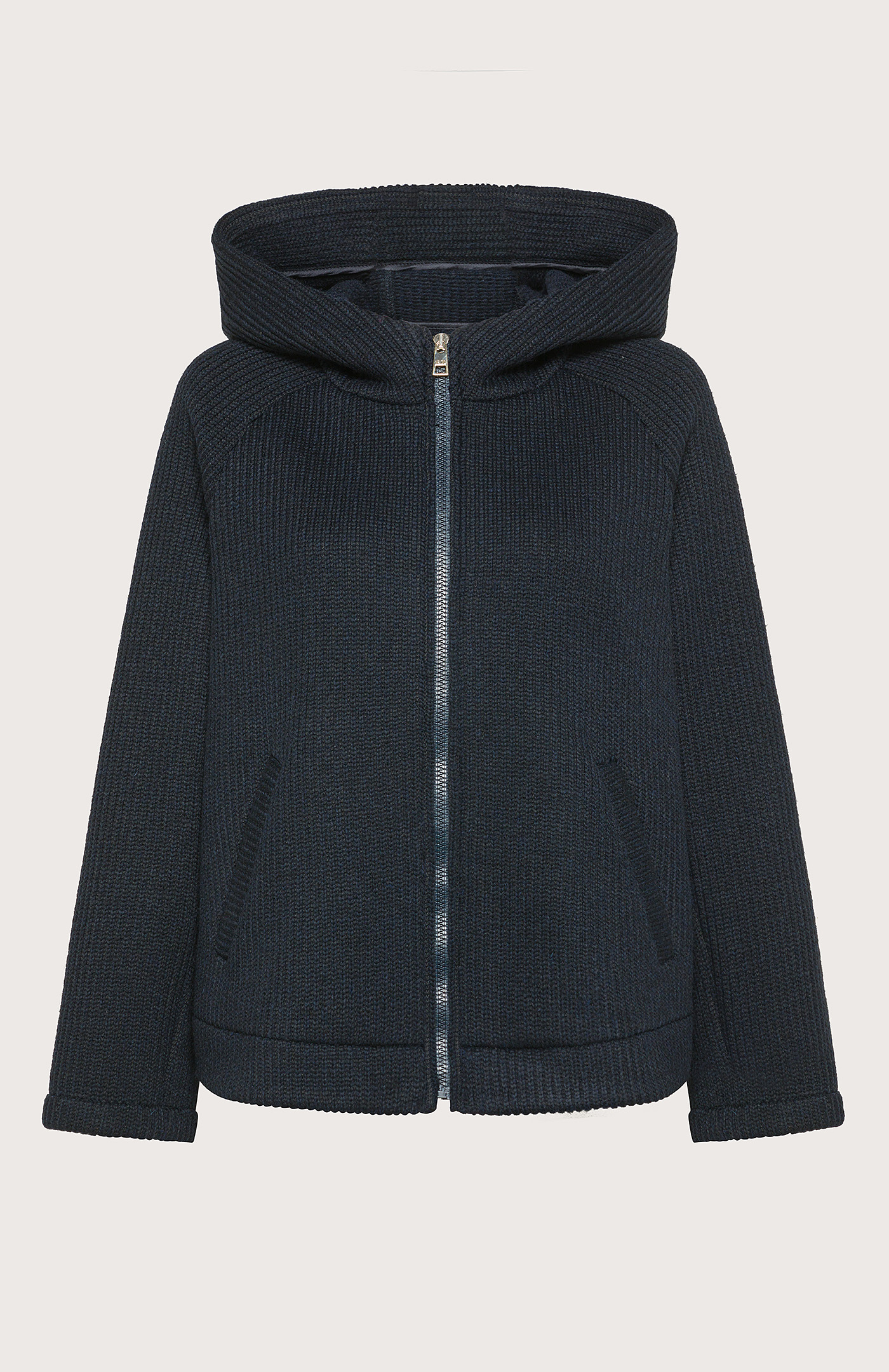 Bunda blu tess. maglia costa inglese