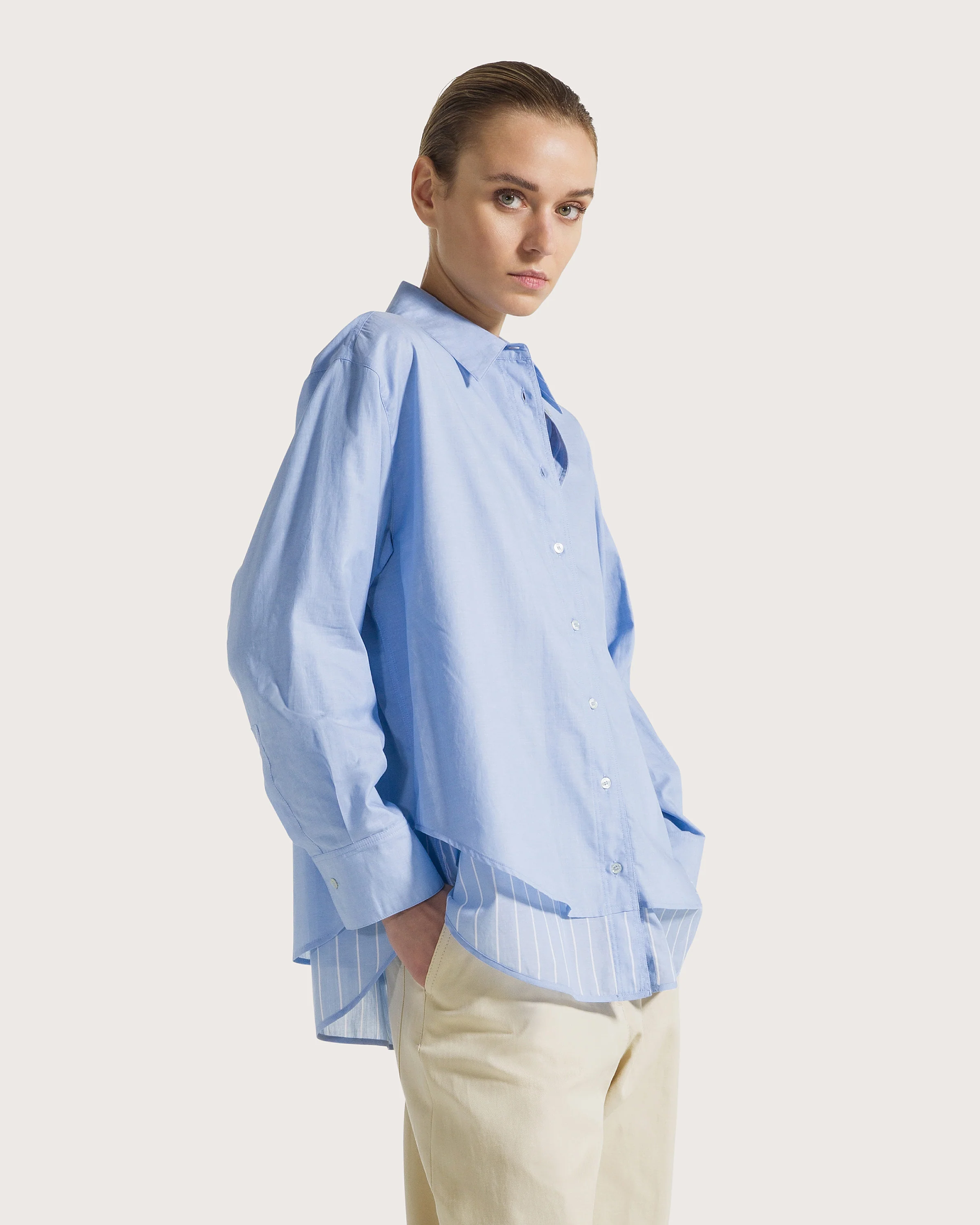 Blúza azzurro tinto filo