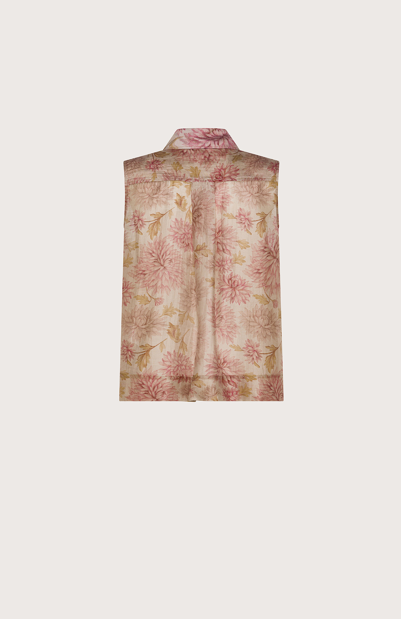 Top cipria organza fiammata crinkle floreale – Obrázok 3