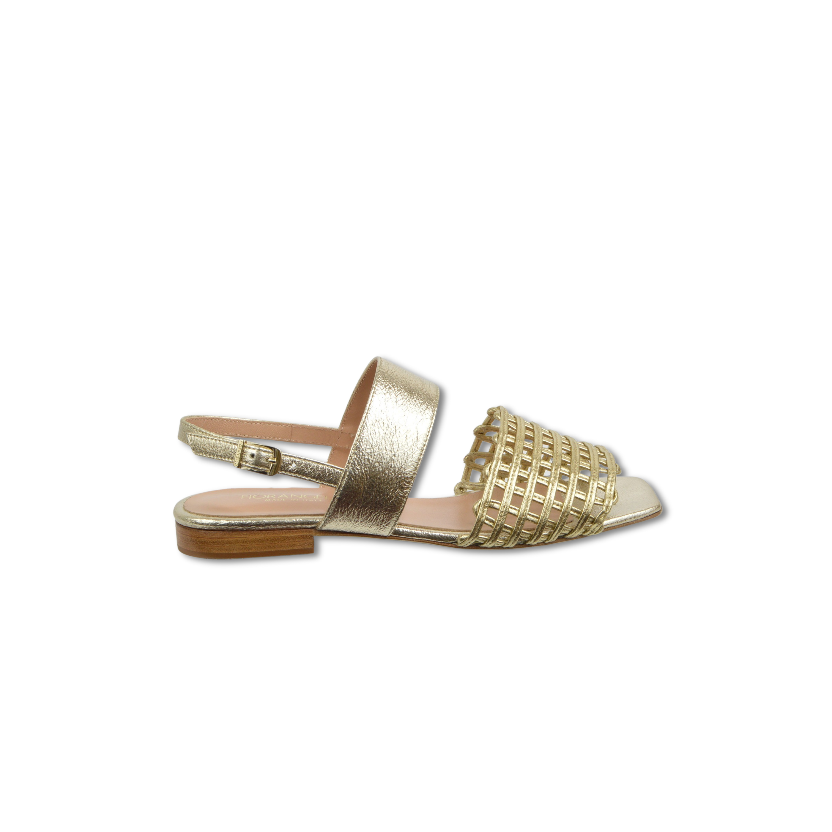 Letné sandálky velvet met.platino lame platino