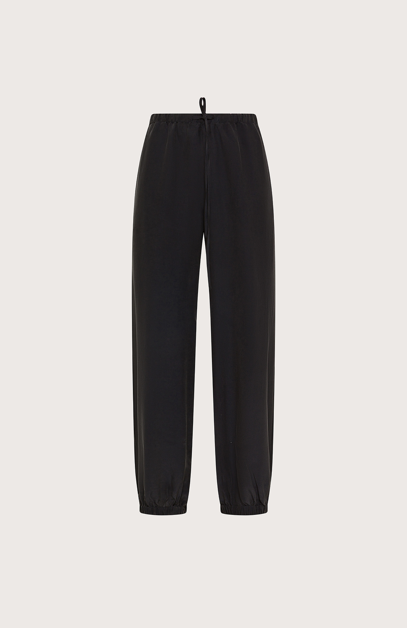 Nohavice nero unito misto seta sand wash