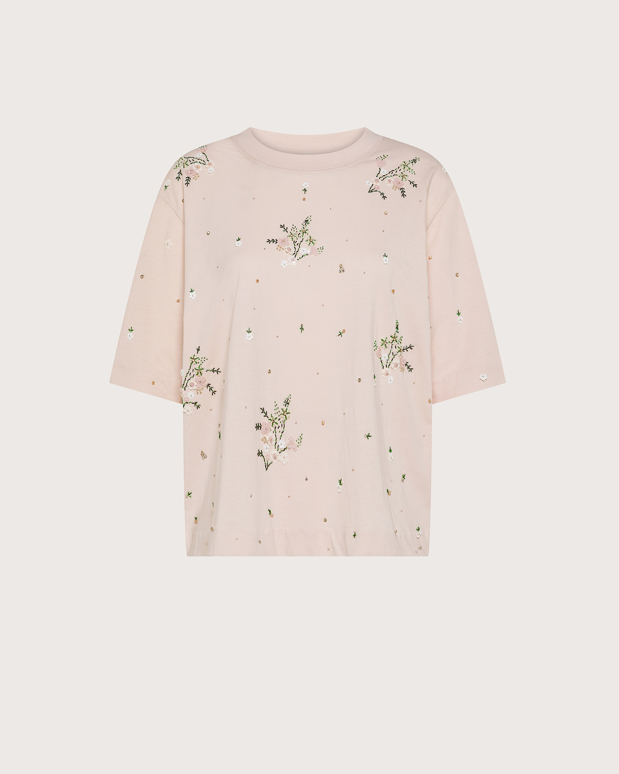 Top cipria jersey ricamato – Obrázok 2