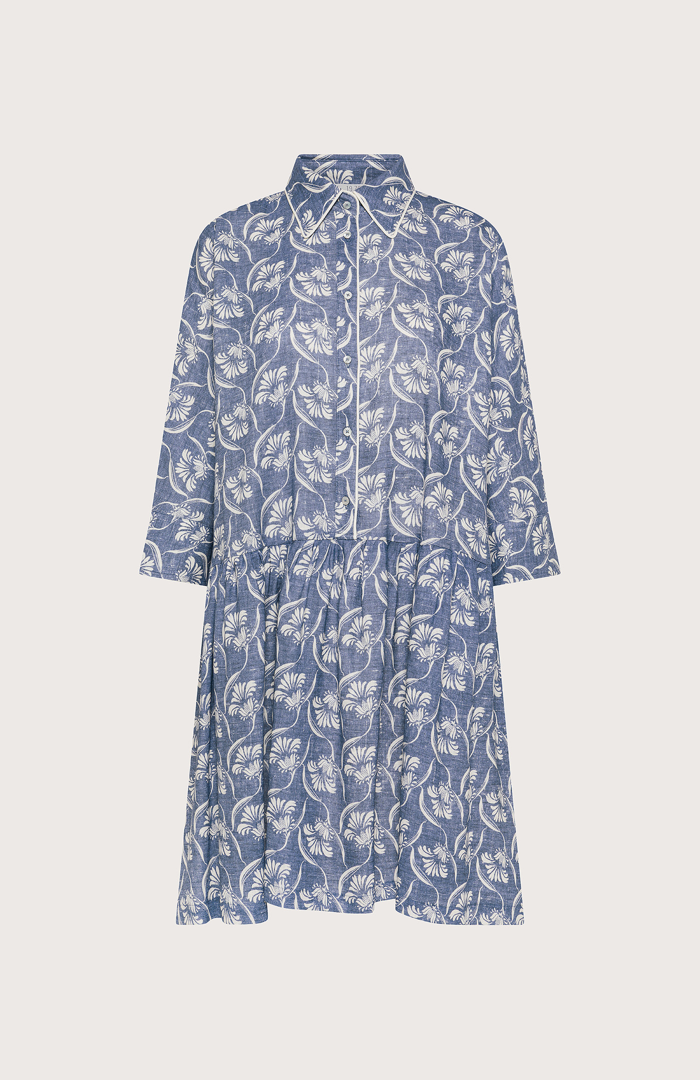 Šaty avio fiore liberty effetto denim