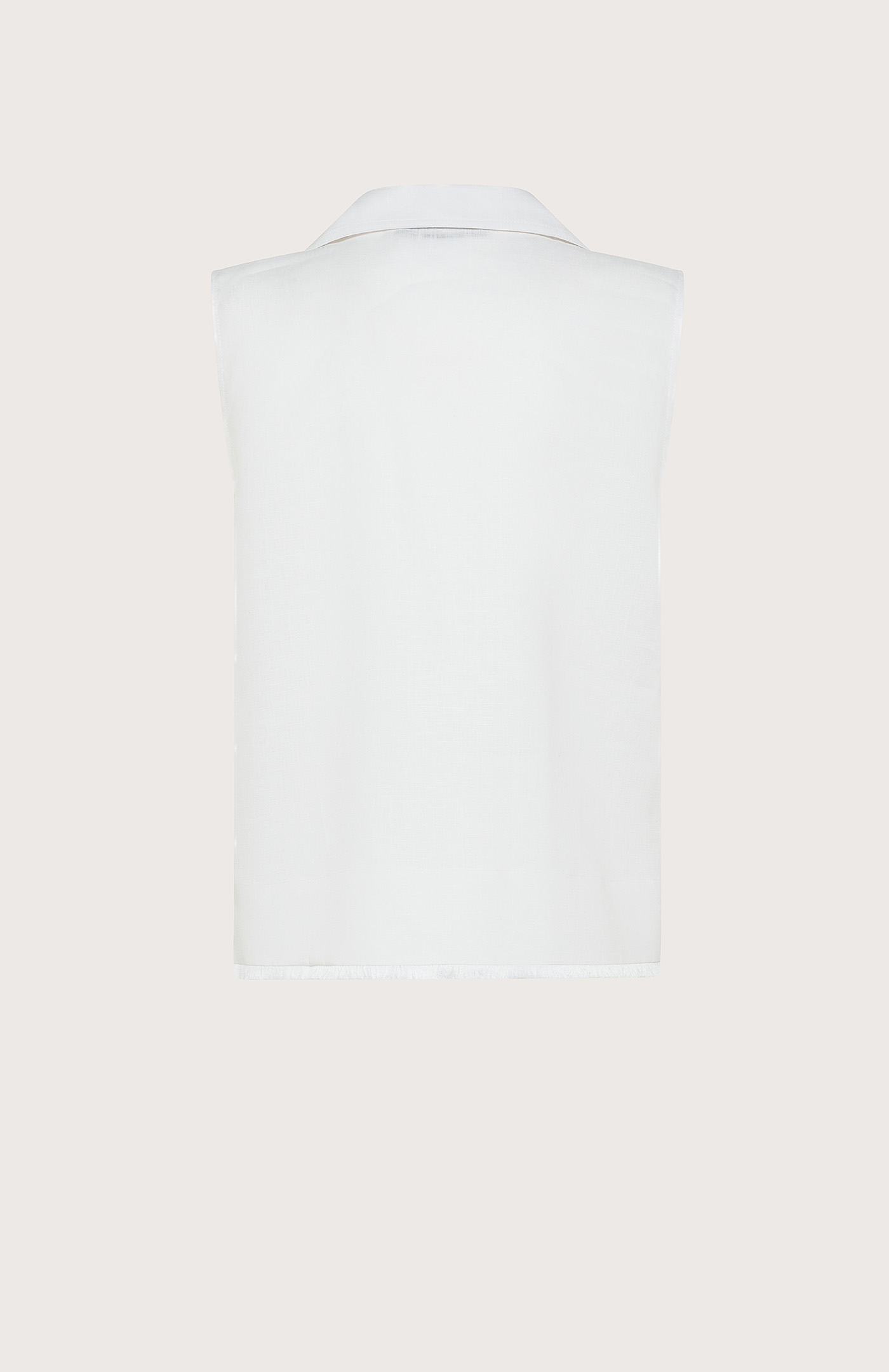 Top bianco puro lino special washed – Obrázok 2