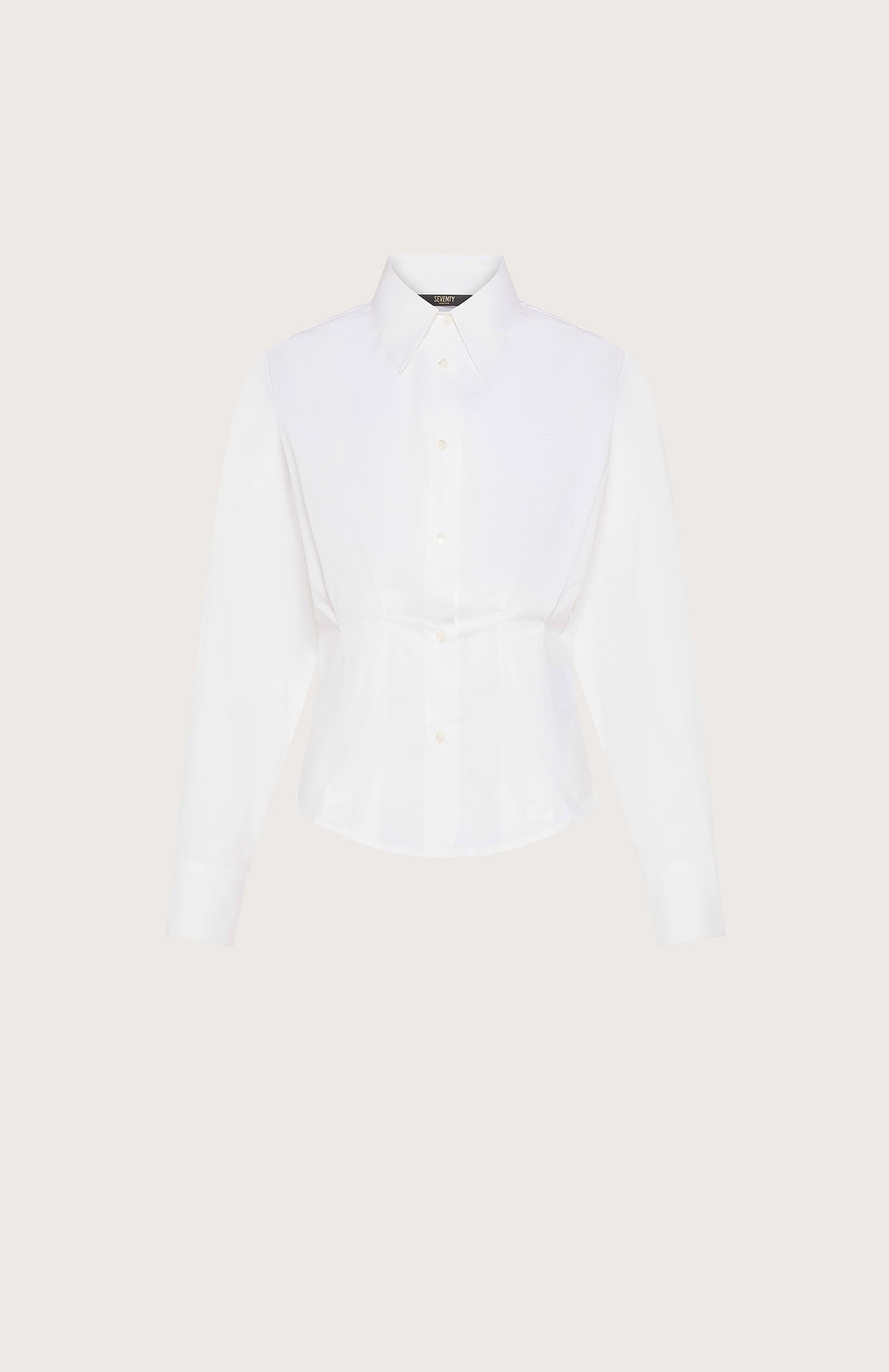Blúza bianco popeline fine cotone stretch