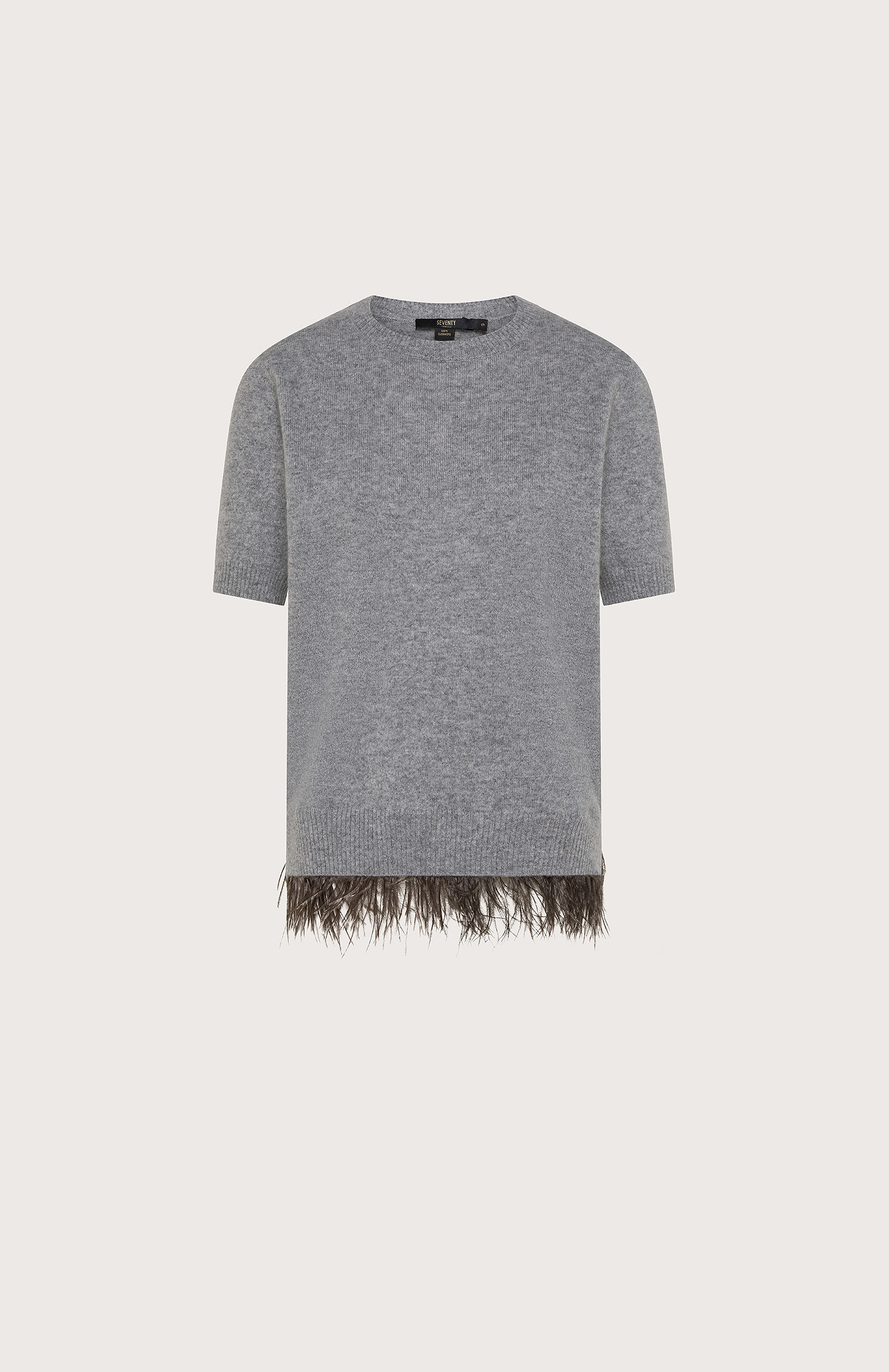 Top grigio chiaro cashmere finezze varie