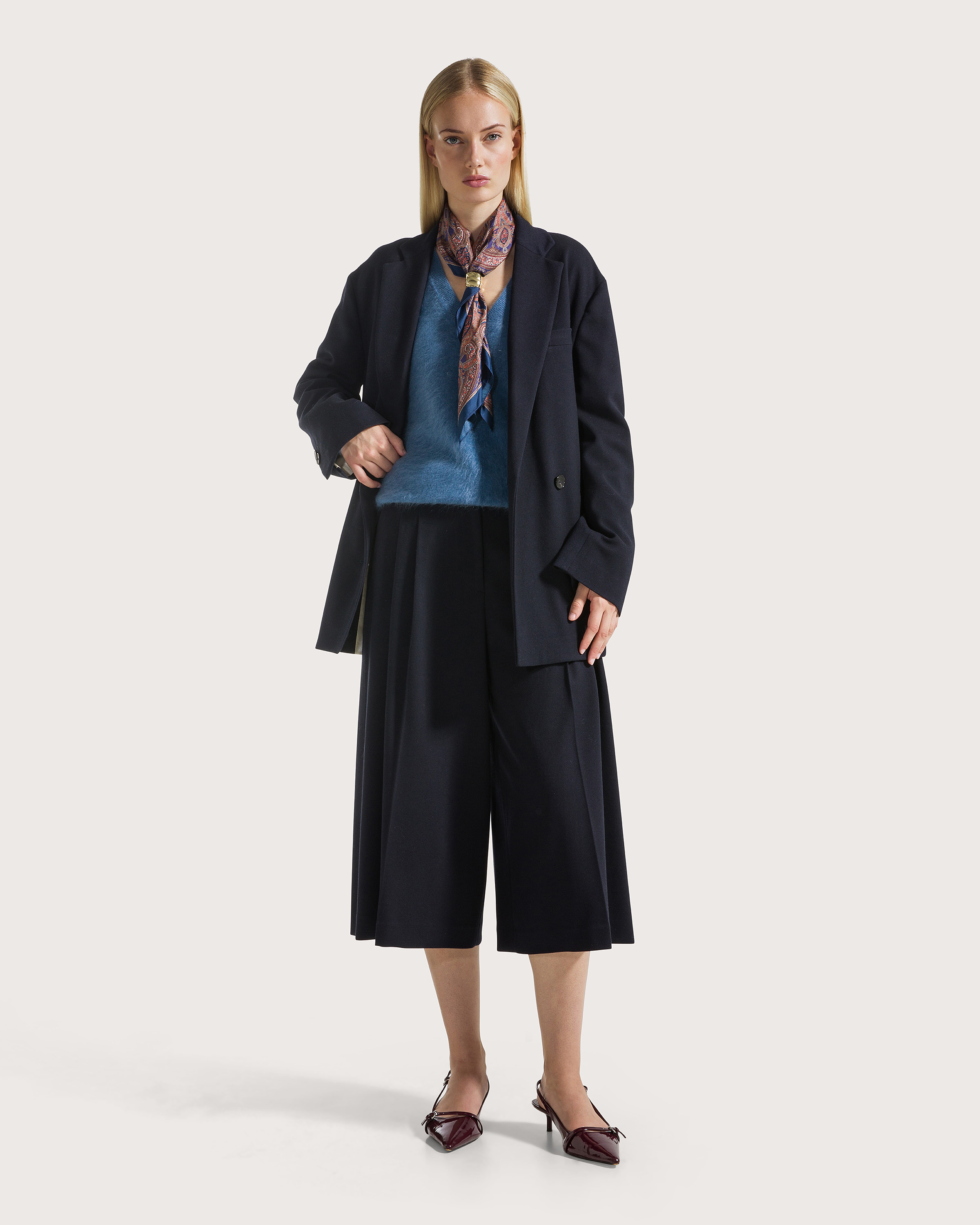 Sveter azzurro pelosetto in cashmere – Obrázok 6