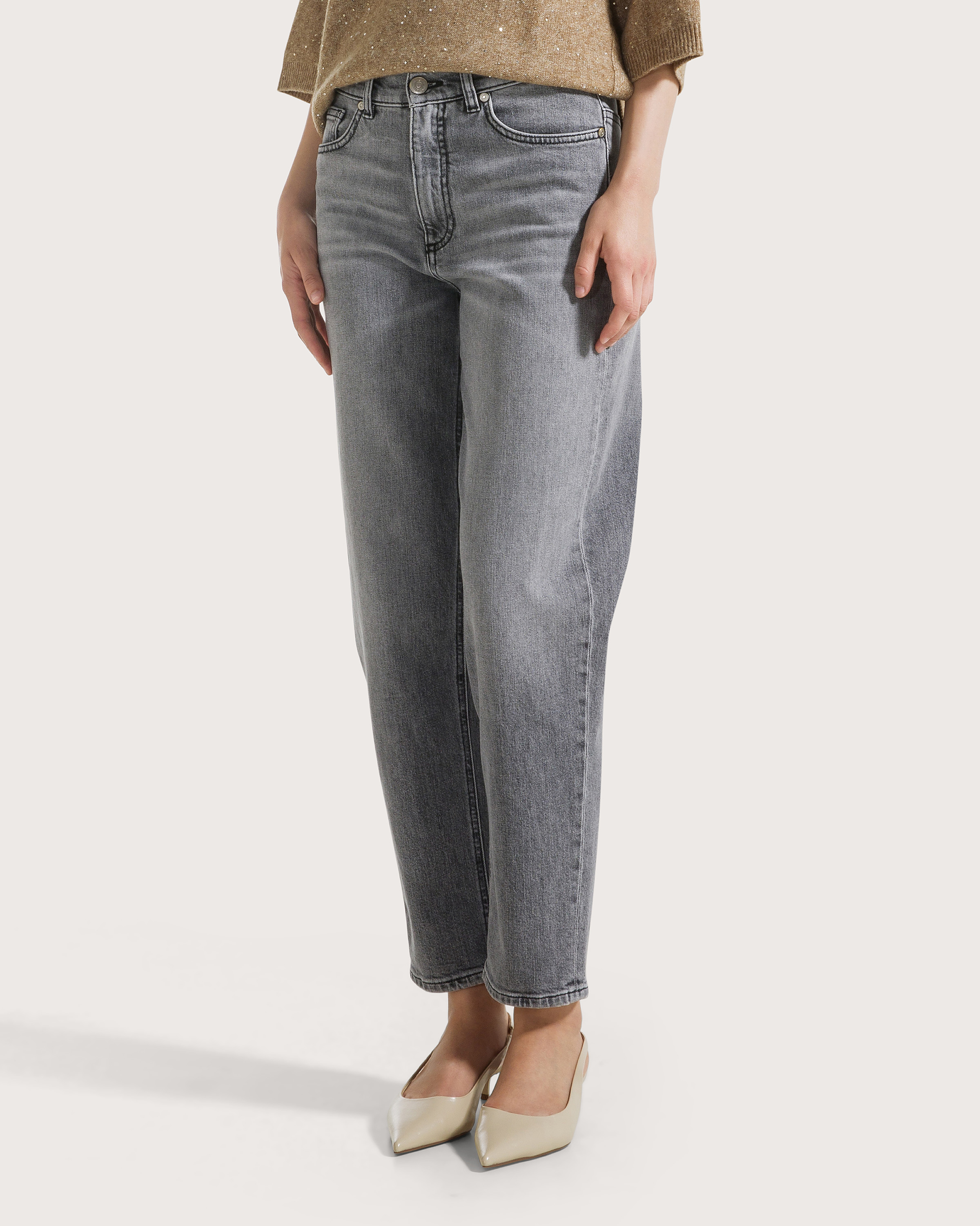 Nohavice denim grigio stretch ardesia