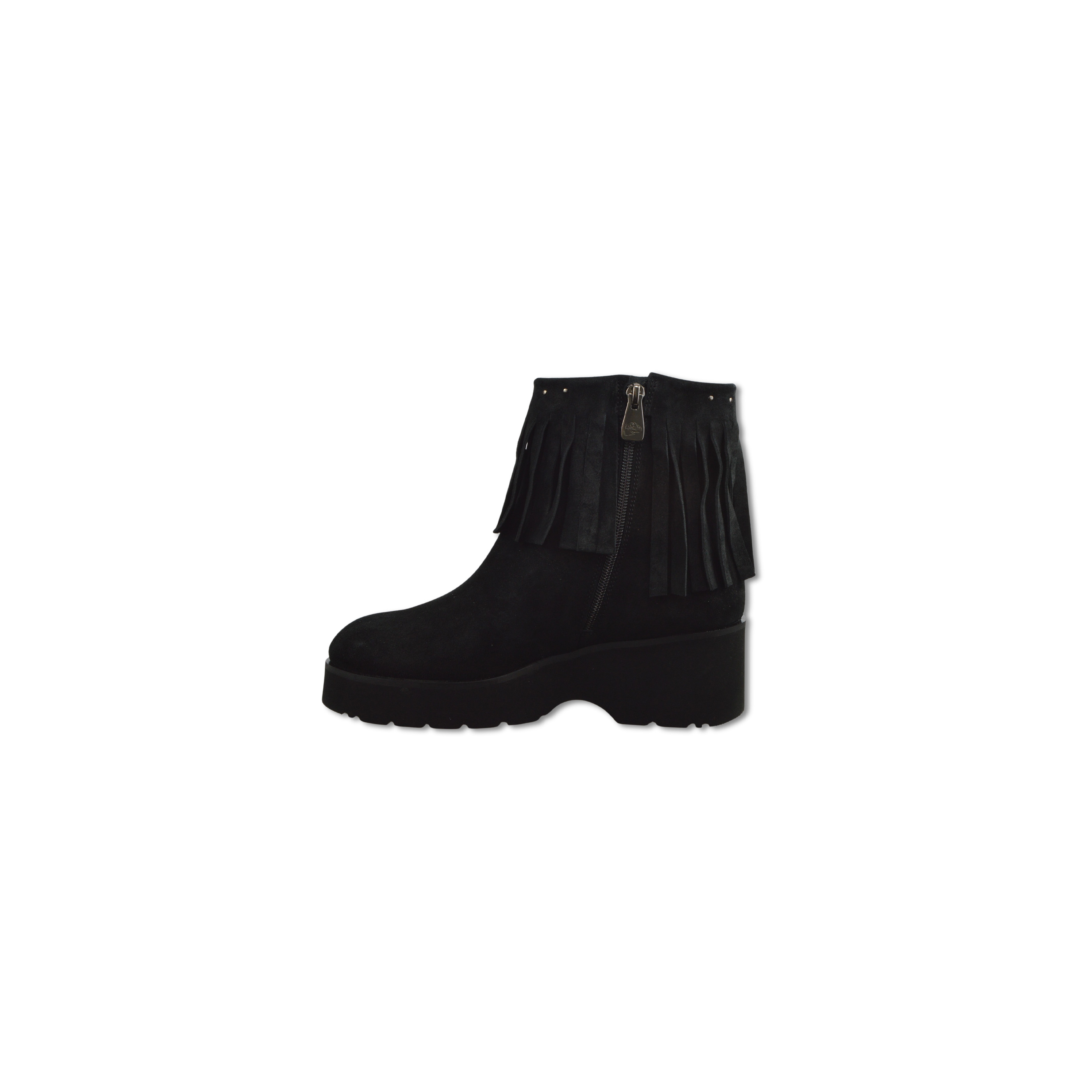 Členkové čižmy velour nero – Obrázok 2