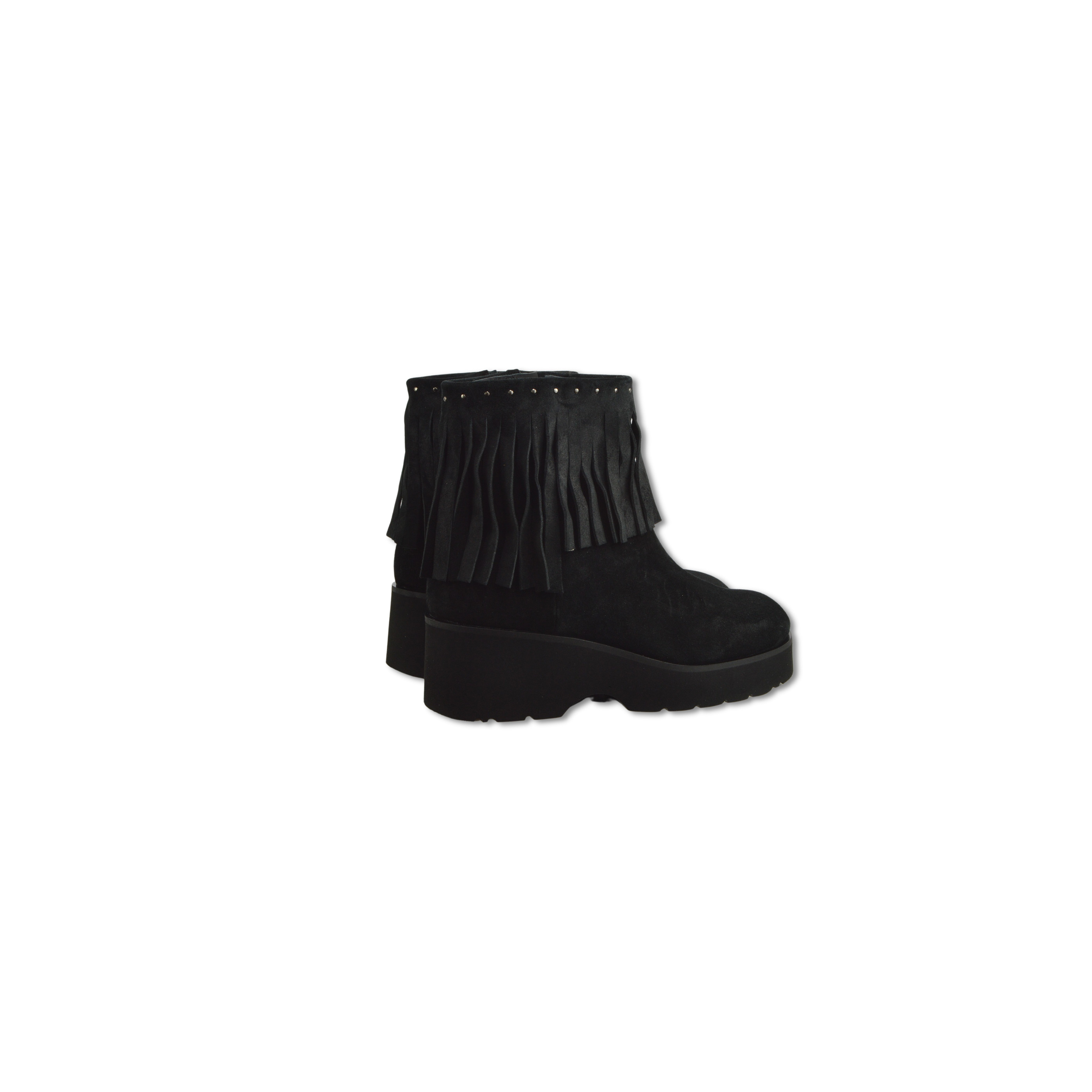 Členkové čižmy velour nero – Obrázok 4