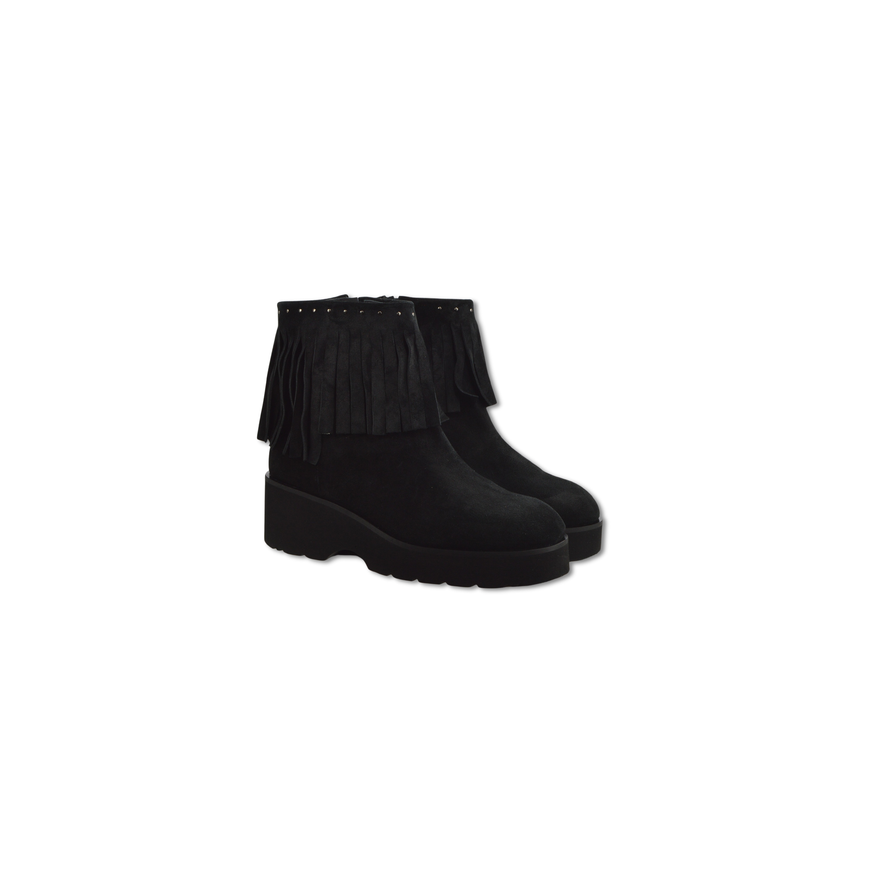 Členkové čižmy velour nero – Obrázok 3