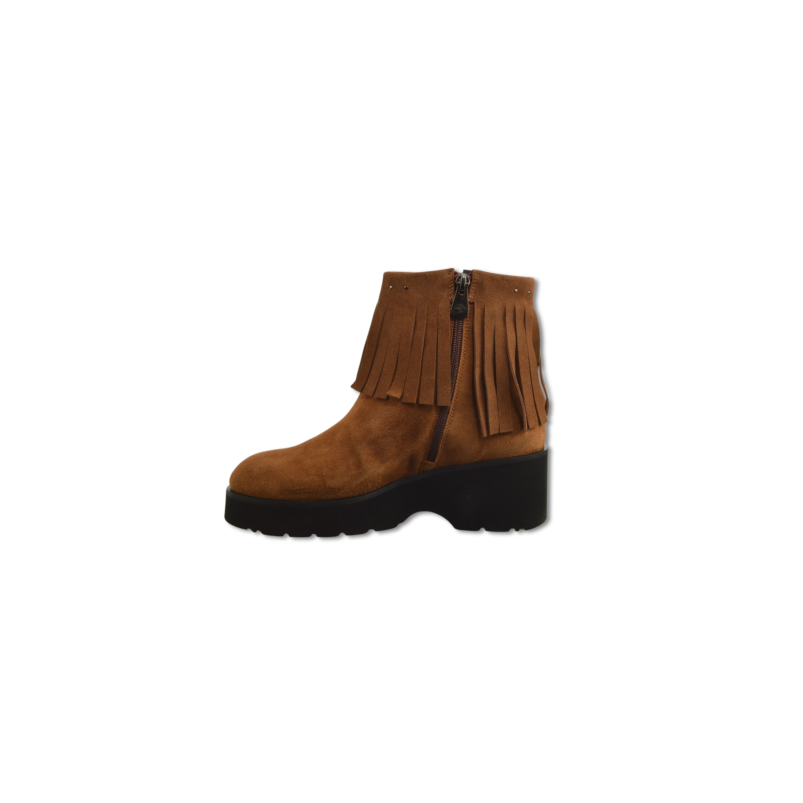 Členkové čižmy velour marrone – Obrázok 2